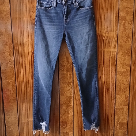 Hudson Los Angeles Nico Skinny Jeans with Chewed Ankle - Picture 1 of 5